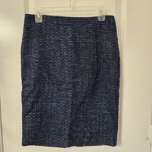 Ann Taylor Blue Pencil Skirt Knee-Length Work